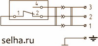 Схема электрическая соединений реле температуры РТ-307