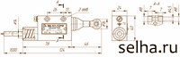 Габаритные и установочные размеры выключателей ВВ-301-П